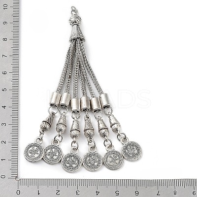 Tibetan Style Alloy Curb Chain Tassel Big Pendants LS-FIND-K013-01AS-03-1