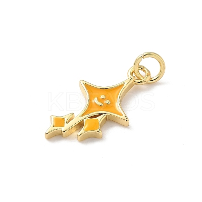 Brass Enamel Pendants KK-L239-052F-G-1