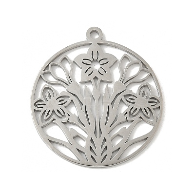 304 Stainless Steel Pendants STAS-V016-14P-1