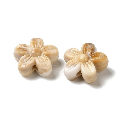 Opaque Two Tone Acrylic Beads OACR-G042-05-1