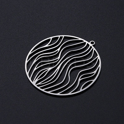 Non-Tarnish 201 Stainless Steel Filigree Charms STAS-T049-T696-1-1
