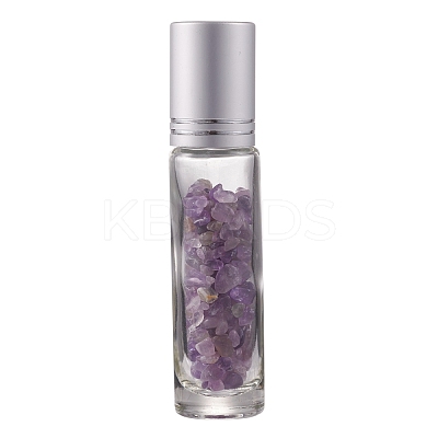 Natural Amethyst Chip Bead Roller Ball Bottles AJEW-H101-01D-1