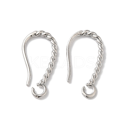 Long-Lasting Plated Brass Ear Wire KK-K381-07P-1
