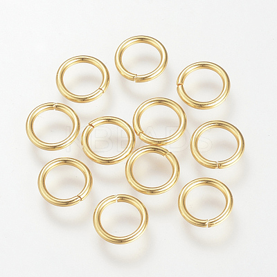 304 Stainless Steel Open Jump Rings STAS-Q186-02G-8x1.2-1