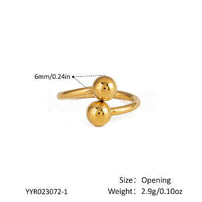 304 Stainless Steel Open Cuff Rings for Women LS-DM3839-5-1