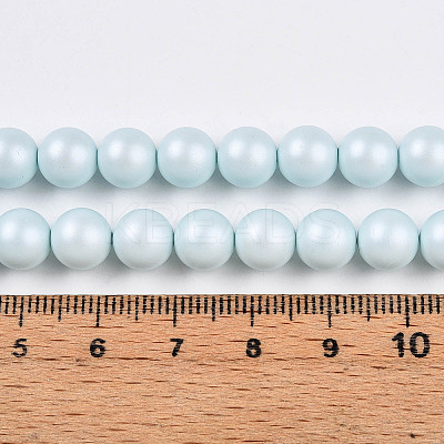 Baking Paint Pearlized Glass Pearl Bead Strands HY-N002-8mm-B01-1