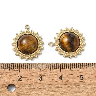 Natural Tiger Eye Pendants STAS-L080-009G-06-1