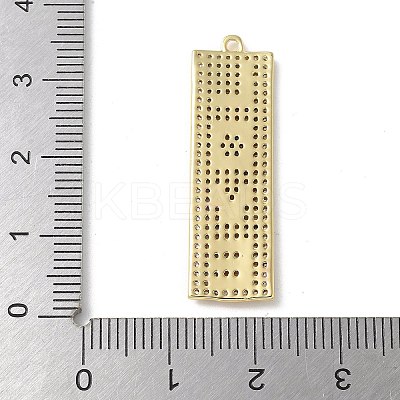 Brass Micro Pave Cubic Zirconia Pendants KK-P290-54G-1
