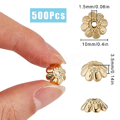 500PCS CCB Plastic Bead Caps CCB-SC0001-05G-1