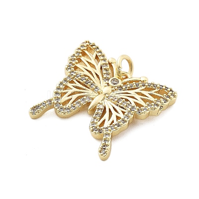 Brass Micro Pave Cubic Zirconia Pendants KK-A237-01E-G-1