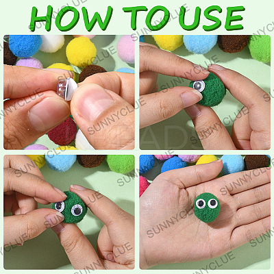 150Pcs Polyester Pom Pom Ball DIY-SC0031-32-1
