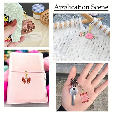 12Pcs 12 Styles Alloy Enamel Pendant Decorations HJEW-FS00078-03-1