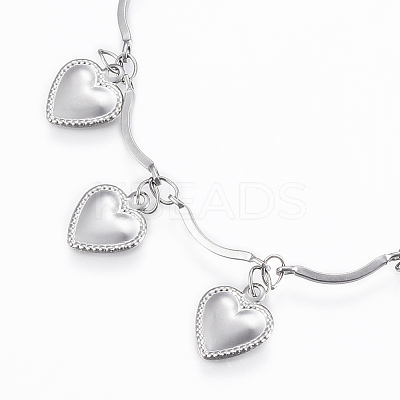 Tarnish Resistant 304 Stainless Steel Charm Bracelets BJEW-H528-01P-1