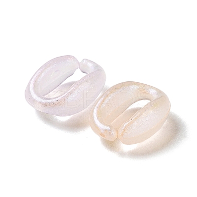 Luminous Rainbow Iridescent Plating Acrylic Linking Rings OACR-Z013-13-1