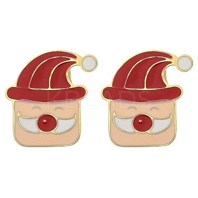 Ion Plating(IP) 304 Stainless Steel Enamel Stud Earrings EJEW-I316-04G-07-1