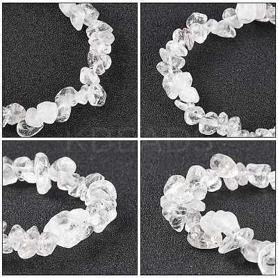 Valentines Day for Lovers Ideas Crystal Chips Stretch Bracelets X-BJEW-JB01308-07-1