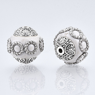 Round Handmade Indonesia Beads IPDL-R396-05-1