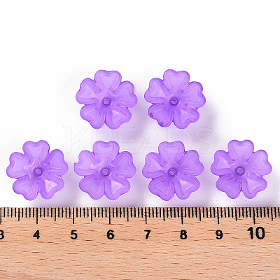 Transparent Frosted Acrylic Bead Caps X-MACR-S371-04A-747-1