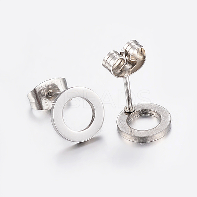 Tarnish Resistant 304 Stainless Steel Ear Studs LS-EJEW-E225-02P-1