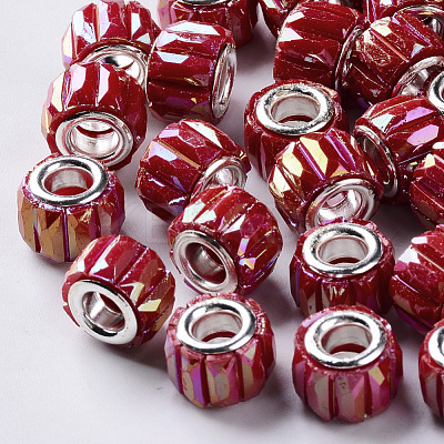 Opaque Resin European Beads RPDL-Q023-A-A02-1