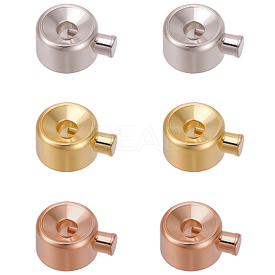 6Pcs 3 Colors 925 Sterling Silver Crimp Beads FIND-BBC0004-70-1