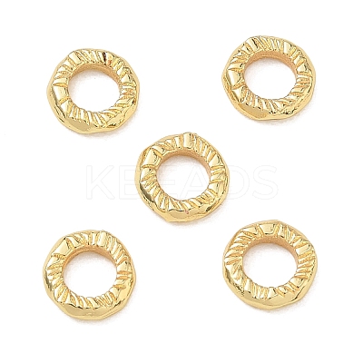 Brass Textured Linking Rings KK-D289-32G-1