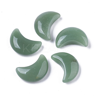 Moon Shape Natural Green Aventurine Healing Crystal Pocket Palm Stones G-T132-001C-1