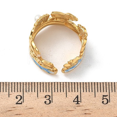 304 Stainless Steel Open Cuff Rings LS-RJEW-A086-04G-1
