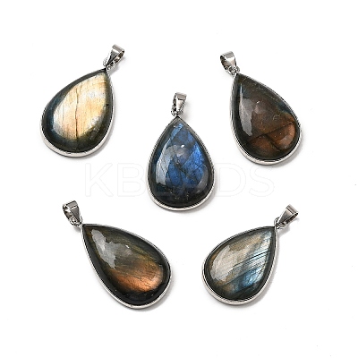 Natural Labradorite Pendants G-B149-11P-1