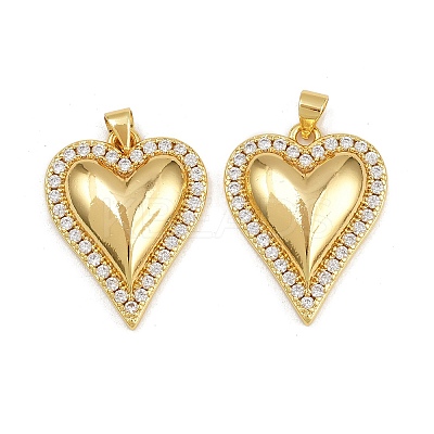 Brass Micro Pave Cubic Zirconia Pendants KK-C132-03D-G-1
