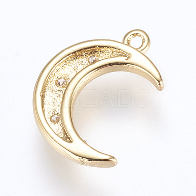 Brass Charms X-ZIRC-G116-06G-1
