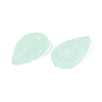 Imitation Jade Acrylic Pendants OACR-T030-27B-1