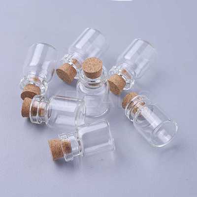 Mini Cute Small Glass Jar Glass Bottles X-AJEW-H004-5-1