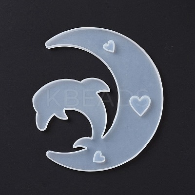 DIY Animal on the Crescent Moon Big Pendant Silhouette Silicone Molds LS-DIY-F125-04-1
