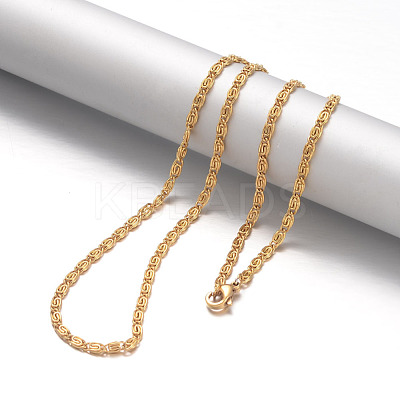 304 Stainless Steel Lumachina Chain Necklaces NJEW-F195-03A-G-1