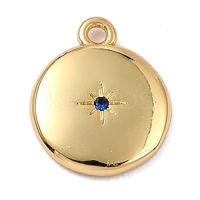 Brass Micro Pave Cubic Zirconia Charms ZIRC-I054-13G-1