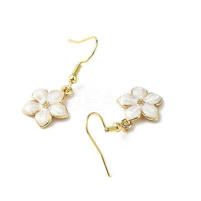 Flower Alloy Enamel Dangle Earrings for Women EJEW-JE06156-1