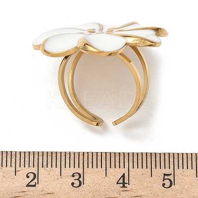 304 Stainless Steel Open Cuff Rings RJEW-A086-01G-1