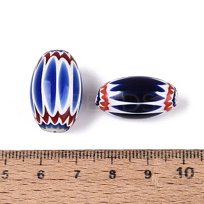 Handmade Millefiori Glass Barrel Beads LA-N002-09H-1