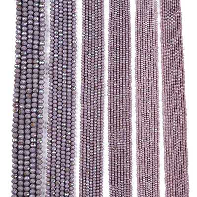 Electroplate Opaque Solid Color Glass Beads Strands EGLA-A044-P8mm-L13-1