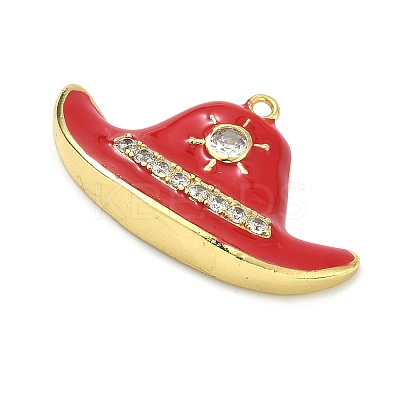 Brass Enamel Pendants KK-B171-02G-01-1