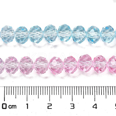 Transparent Painted Glass Beads Strands X-DGLA-A034-T6mm-A22-1