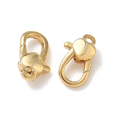 Brass Lobster Claw Clasps KK-Z136-21G-02-1