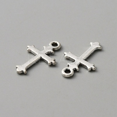 Tibetan Style Alloy Pendants. Cross LS-FIND-WH0111-234D-1
