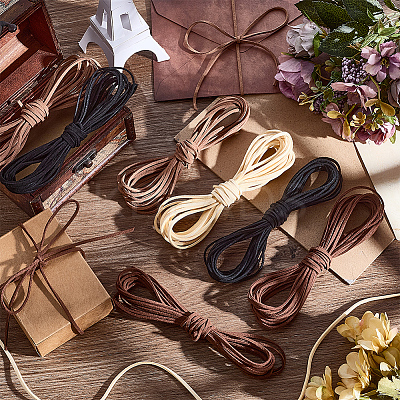 8 Bundles 4 Colors Flat Faux Suede Cord LW-CL0001-03A-1