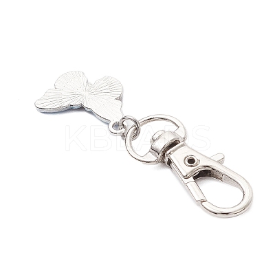Butterfly Alloy Enamel Pendant Decorations HJEW-JM03207-1