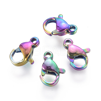 Ion Plating(IP) 304 Stainless Steel Lobster Claw Clasps LS-X-STAS-E475-02D-1