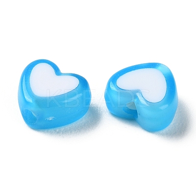 Heart Acrylic Beads TACR-S117-04D-1
