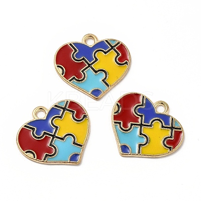 Alloy Enamel Pendants ENAM-J650-01G-01-1