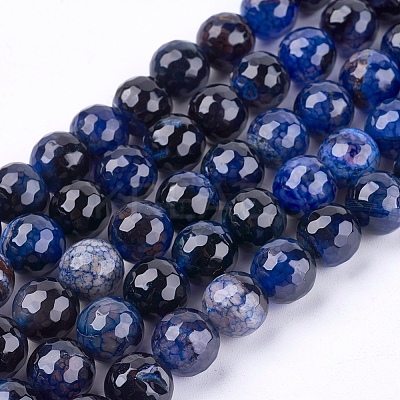 Natural Agate Round Beads Strand G-L084-10mm-27-1